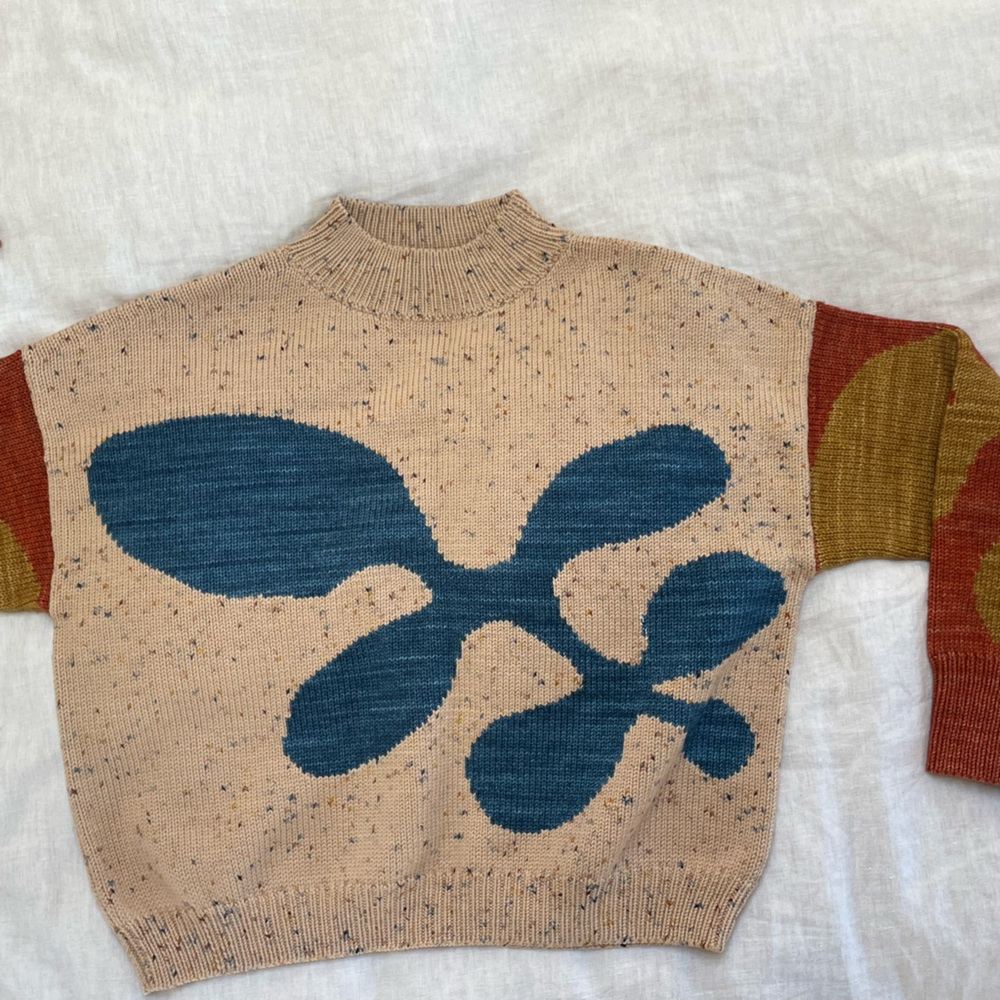 Misha And Puff All Over Leaves Sweater Size XS/S